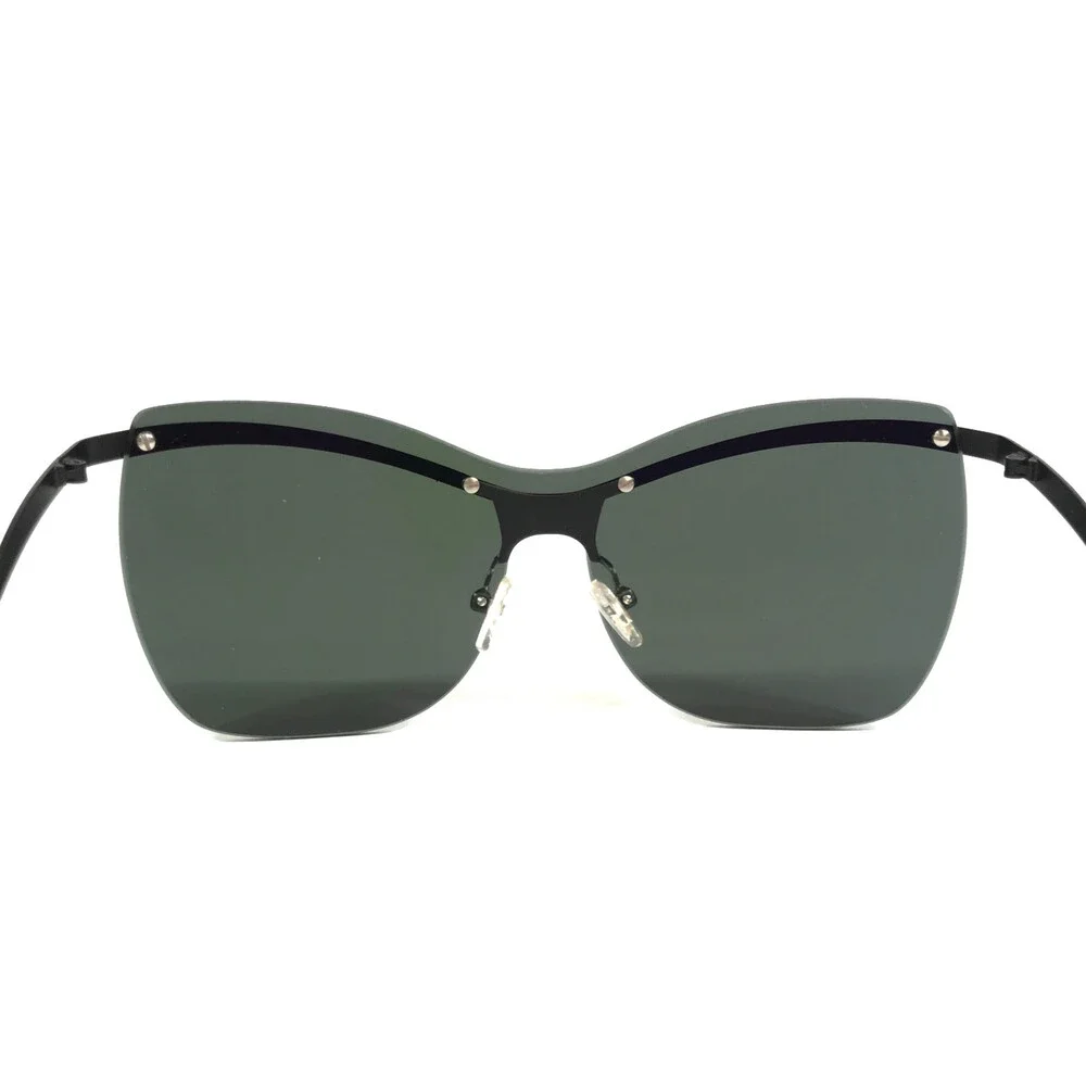 BOZ Sunglasses DIANA 7013 Brushed Silver Frames w/ Dark Purple Mask Shield Lens